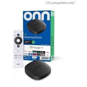 onn 4K Google TV Streaming Device - Black